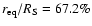 \(r_{\rm eq}/R_{\rm S}=67.2\%\)