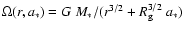 $\Omega(r,a_*) = G~M_*/(r^{3/2} + R_{\rm g}^{3/2} ~ a_*)$