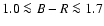 $1.0\la
B-R\la 1.7$