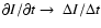 $\partial I/\partial t \rightarrow\ \Delta I/\Delta t$