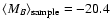 $\langle M_B\rangle_{\rm sample}=-20.4$