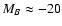 $M_B\approx-20$