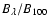 $B_\lambda/B_{100}$