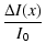 $\displaystyle \frac{\Delta I(x)}{I_0}$