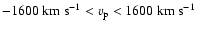 $ -1600~ {\rm km~s^{-1}} < v_{\rm p} <
1600 ~{\rm km~s^{-1}}$