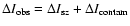 $\Delta I_{\rm obs} = \Delta
I_{\rm sz} + \Delta I_{\rm contam}$
