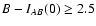 $B-I_{AB}(0) \geq 2.5$