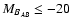$M_{B_{AB}} \leq -20$