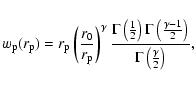 \begin{displaymath}w_{\rm p}(r_{\rm p}) = r_{\rm p} \left(\frac{r_0}{r_{\rm p}}\...
...ac{\gamma-1}{2}\right)}
{\Gamma\left(\frac{\gamma}{2}\right)},
\end{displaymath}