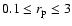 $0.1 \leq r_{\rm p} \leq 3$