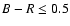 $B-R\leq 0.5$