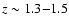 $z\sim1.3{-}1.5$