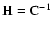${\bf H}
={\bf C}^{-1}$