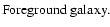 $\textstyle \parbox{6.3cm}{
Foreground galaxy.}$