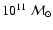 $10^{11}~{\cal M}_{\odot}$