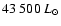 $43~500~L_{\odot}$