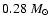 $0.28~M_{\odot}$