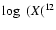 $\log~(X(^{12}$