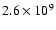 $2.6\times 10^{9}$