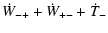 $\displaystyle \dot{W}_{-+} + \dot{W}_{+-} + \dot{T}_-$