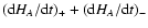 $({{{{\rm d}} H_A}/{{{\rm d}} t}}) _{+}+({{{{\rm d}} H_A}/{{{\rm d}} t}})_{-}$