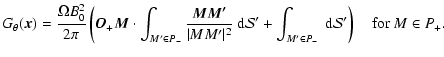 $\displaystyle %
G_{\theta}(\vec{x})={\ensuremath{\mathchoice {\displaystyle\fra...
...M'\in P_-}^{}}
} {\ {\rm d}} {\mathcal S} ' \right)
\quad {\rm for}~ M \in P_+.$