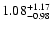 $\rm 1.08^{+1.17}_{-0.98}$