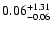 $\rm0.06^{+1.31}_{-0.06}$