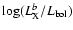 $\log (L_{\rm X}^{b}/L_{\rm bol})$