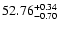 $\rm 52.76^{+0.34}_{-0.70}$