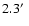 $2.3\hbox{$^\prime$ }$