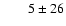 $\phantom{-4.5} 5 \pm 26$