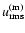 $u_{\rm rms}^{\rm (m)}$