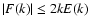 $\vert F(k)\vert\leq2kE(k)$