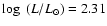 $\log~(L/L_{\odot})= 2.31$