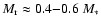 $M_{\rm r} \approx 0.4{-}0.6~M_*$
