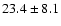 $23.4\pm8.1$