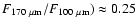 $F_{170~\rm\mu m}/F_{100~\rm\mu m}) \approx 0.25$