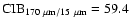 ${\rm CIB}_{170~\rm\mu m/15~\rm\mu m} =
59.4$