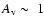 $A_{\rm v}\sim~1$