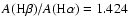 $A({\rm H}\beta) /
A({\rm H}\alpha) = 1.424$