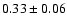 $0.33\pm0.06$