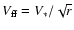 $V_{\rm ff}=V_*/\sqrt{r}$