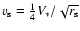 $v_{\rm s} = \frac14 V_*/\sqrt{r_{\rm s}}$