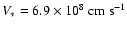 $V_*=6.9\times10^{8}~{{\rm cm}}~{\rm s}^{-1}$