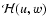 ${\mathcal H}(u,w)$