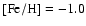 $\rm [Fe/H] =-1.0$