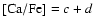 ${\rm [Ca/Fe]}=c+d$