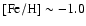 $\rm [Fe/H]\sim -1.0$