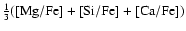 $\frac{1}{3}({\rm [Mg/Fe]}+{\rm [Si/Fe]}+{\rm [Ca/Fe]})$